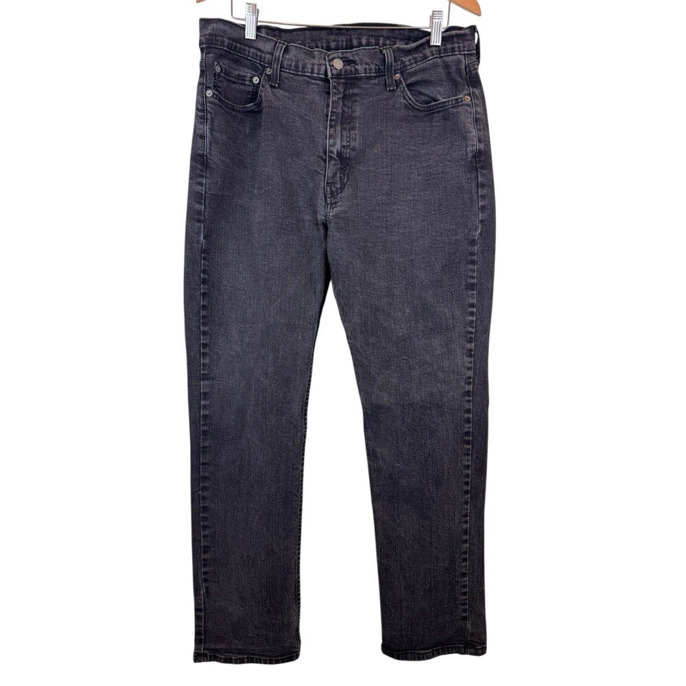 Levis 514 Straight Fit Jeans Black Men's Size 38x31 (actual)‎ Faded Distressed